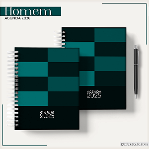 Agenda Masculina 2026 Personalizada | Verde