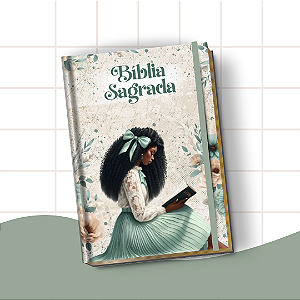 Bíblia Letra Hiper Plus com Harpa – Leitura Confortável e Edição Completa | Menina Morena Verde