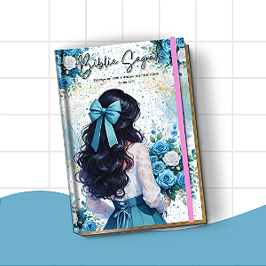 Bíblia Letra Hiper Plus com Harpa – Leitura Confortável e Edição Completa | Menina Morena Azul