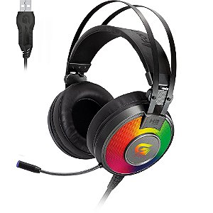 Headset Gamer RGB G Pro H3+ 7.1 USB Cinza FORTREK