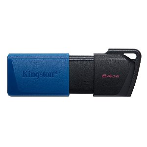 Pen Drive Kingston Datatraveler Exodia 64GB Preto/azul - USB 3.2 - Dtxm/64GB