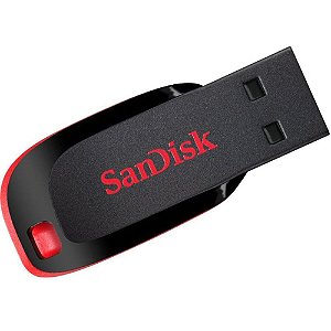 Pen Drive 32GB Cruzer Blade Sandisk USB 2.0 Preto - SDCZ50-032G-B35
