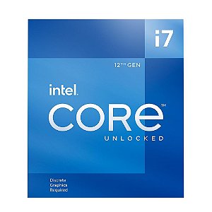 Processador Intel Core i7-12700KF 3.6GHz (5.0GHz Max Turbo) Cache 25MB 12 Núcleos 20 Threads LGA 1700 BX8071512700KF