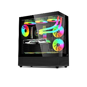 Gabinete Aquarius MT-G850BK Sem Fonte Sem Fans C3Tech Gaming