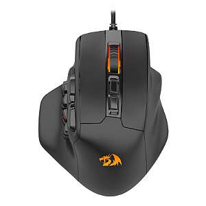 Mouse Gamer Redragon Aatrox RGB 15 Botões Programáveis para MMO PAW3327 12400 DPI M811-RGB