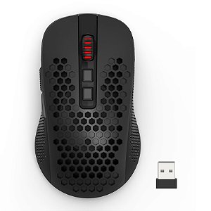 Mouse Redragon Hana RGB Preto Sensor PAW3104 7200 DPI USB 2.4GHz Bluetooth e USB Tipo-C - M694-RGB