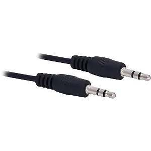 Cabo P2 X P2 Estéreo 1,5m PLC-201 Preto Fortrek