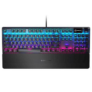 Teclado Apex 5 Steelseries Hybrid Blue Mechanical RGB OLED Smart Display - 64532