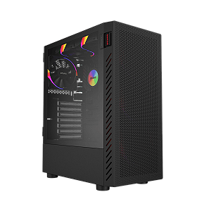 Gabinete Gamer Bolter Black Vulcan - Lateral Em Vidro - Pcyes - Gbbvpbr