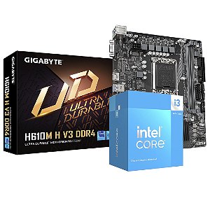 Kit Upgrade LAF, Intel Core i3 14100F, Placa Mãe H610M LGA 1700