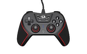 Controle Gamer Redragon Ephemera Preto e Vermelho USB G713