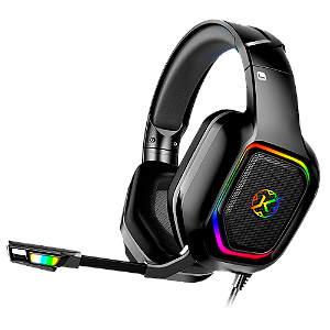Headset Gamer Kalkan Magni RGB Preto 7.1 Surround Virtual USB - KLK00023