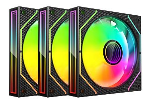 Kit Cooler Fan 3 Unidades F9-L660BK ARGB C3Tech