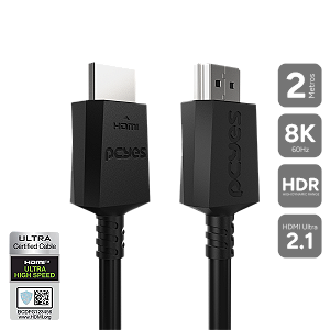 Cabo Hdmi Pcyes Ultra 2.1 8K 1080/144Hz - 2 Metros - Phm8K-2
