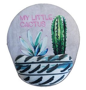 Mousepad Ergonômico Confort Fun Cactus Com Almofada 24cm x 22cm Reliza
