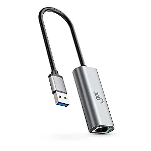 Cabo Adaptador de Rede USB 3.0 para RJ45 Get Giga Ethernet 10/100/1000Mbps 18,5cm