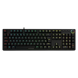 Teclado Mecânico 100% Pcyes Zecky Black Vulcan - Switch Red - Led Rainbow- Ptzkbvrd