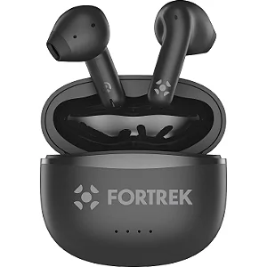 Fone de Ouvido Fortrek TWS Auricular HWS2 Bluetooth 6.0 Preto