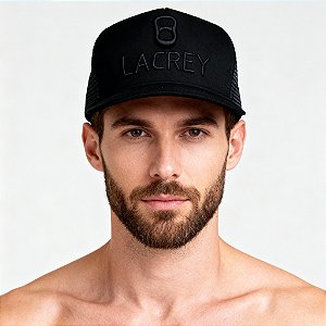 Boné Preto Lacrey aba Reta ou Curva