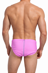 Sunga Slim Rosa com Zíper na Bunda Lacrey