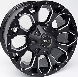 KIT 4 RODAS M12 OFF-ROAD R17x8 - PRETO DIAMANTADO