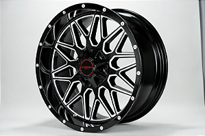 KIT 4 RODAS - TUCSON R20X10 6X139 - PRETO DIAMANTADO