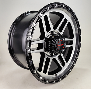 KIT 4 RODAS - HOUSTON R17X9 6X139 - PRETO DIAMANTADO