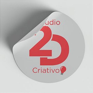 Adesivo em Vinil Branco (Redondo) - 100 Unidades