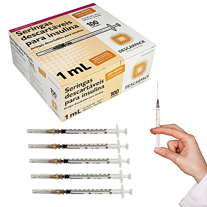 Seringas De Insulina Com Agulha Descarpack