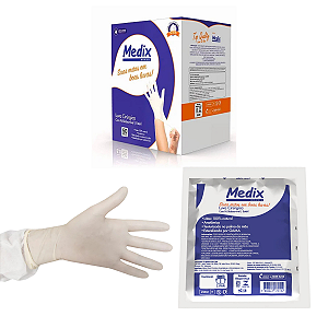 Luva Cirúrgica Estéril de Látex Com Pó Medix