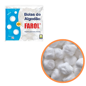 Algodão Bolas Descartável Branco 50g