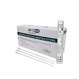 Swab Estéril para Coleta Laboratorial Haste Plástica