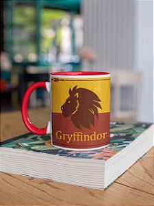 Caneca alça e interior colorida Griffindor Quidditch team