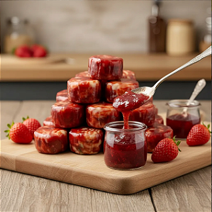 Cocada Leite Puro com Geleia Morango 180g Kit 24 Und