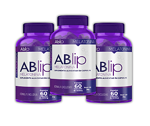 Kit 3x ABLIP Melatonina: 180 Cápsulas para um Sono Profundo e Restaurador