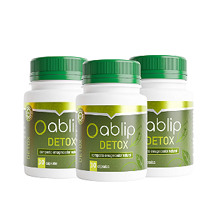 Kit 3x DETOX ABLiP: Reduza a Retenção de Calorias com 90 Cápsulas Purificantes