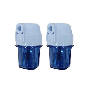Kit com 2 Carcaças Azul de 5 Polegadas e rosca 1/2