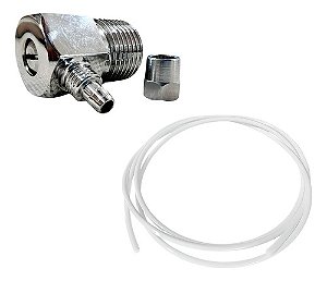 Adaptador Filtro De Água E Registro Válvula C/ Mangueira 1/4  3 metros