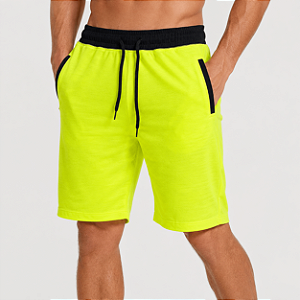 Bermuda Masculina Moletinho MXD Conceito Amarelo Fluorescente