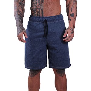 Bermuda Masculina Moletom MXD Conceito Mescla Azul