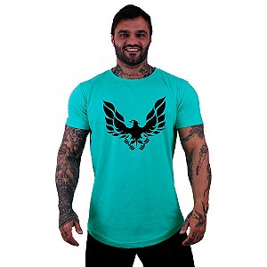 Camiseta Longline Manga Curta A Conceito Fênix Com Halteres