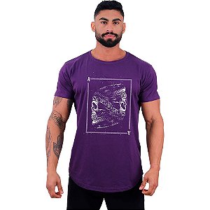 Camiseta Longline Masculina Manga Curta MXD Conceito Ases Indígena