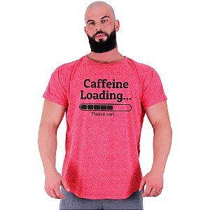 Camiseta Longline Masculina Manga Curta MXD Conceito Caffeine Loading