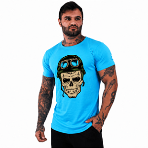Camiseta Longline Manga Curta MXD Conceito Caveira Militar