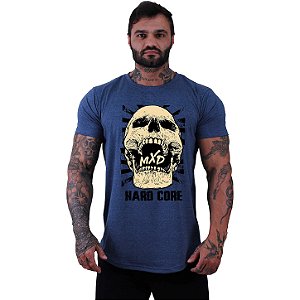 Camiseta Longline Manga Curta MXD Conceito Hardcore Skull