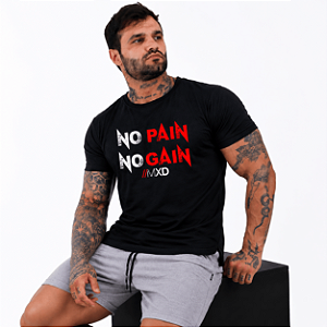 Camiseta Longline Manga Curta MXD Conceito No Pain No Gain