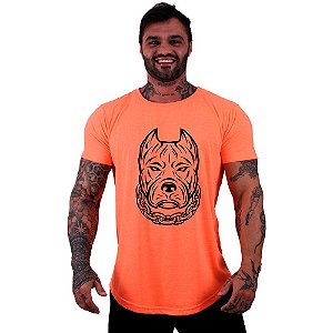 Camiseta Longline Manga Curta MXD Conceito Pitbull Gangster