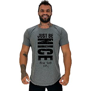Camiseta Longline Masculina Manga Curta MXD Just Be Nice