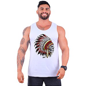 Regata Clássica Tradicional Masculina MXD Conceito Caveira Índio Cacique