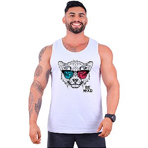 Regata Clássica Tradicional Masculina MXD Conceito Felino Visão 3D Óculos